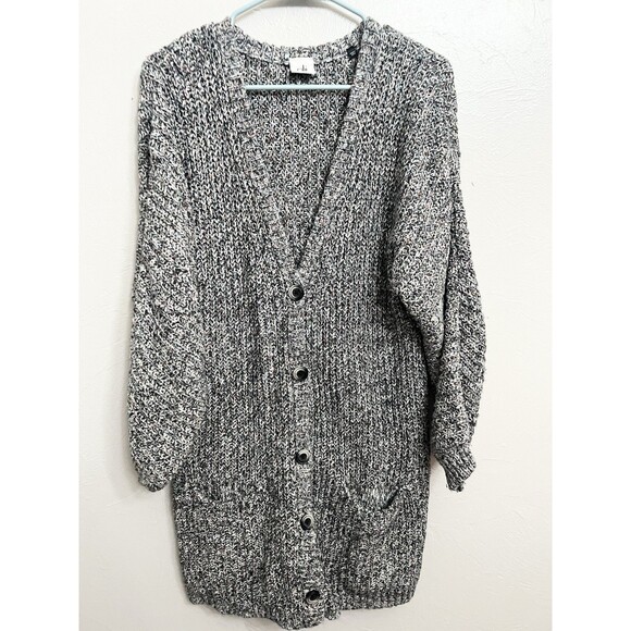 CAbi embrace long lined chunky knit cardigan size small Oversized Rainbow Pocket - Picture 2 of 10
